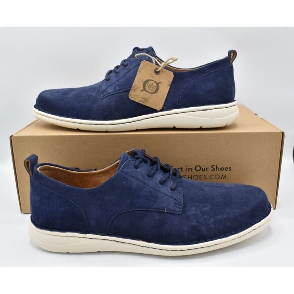 Born Mens Size 11.5 Todd Navy Indigo Calf Suede Casual Oxford Shoes main image 8